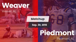 Matchup: Weaver  vs. Piedmont  2016