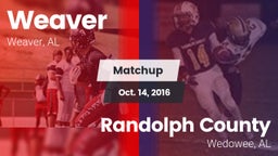 Matchup: Weaver  vs. Randolph County  2016