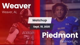 Matchup: Weaver  vs. Piedmont  2020