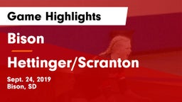 Bison  vs Hettinger/Scranton Game Highlights - Sept. 24, 2019