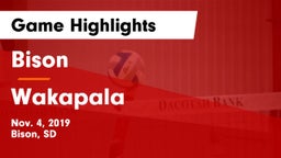 Bison  vs Wakapala Game Highlights - Nov. 4, 2019