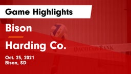 Bison  vs Harding Co. Game Highlights - Oct. 25, 2021