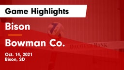 Bison  vs Bowman Co. Game Highlights - Oct. 14, 2021