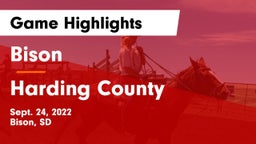 Bison  vs Harding County Game Highlights - Sept. 24, 2022