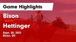 Bison  vs Hettinger Game Highlights - Sept. 20, 2022