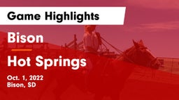 Bison  vs Hot Springs Game Highlights - Oct. 1, 2022