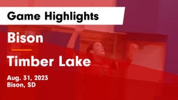 Bison  vs Timber Lake Game Highlights - Aug. 31, 2023