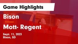 Bison  vs Mott- Regent Game Highlights - Sept. 11, 2023