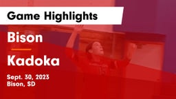 Bison  vs Kadoka  Game Highlights - Sept. 30, 2023