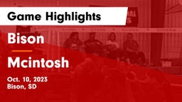 Bison  vs Mcintosh  Game Highlights - Oct. 10, 2023