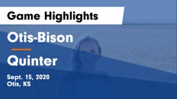 Otis-Bison  vs Quinter Game Highlights - Sept. 15, 2020