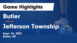 Butler  vs Jefferson Township  Game Highlights - Sept. 24, 2022