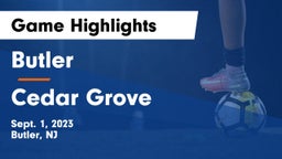 Butler  vs Cedar Grove  Game Highlights - Sept. 1, 2023