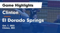 Clinton  vs El Dorado Springs  Game Highlights - Oct. 7, 2023