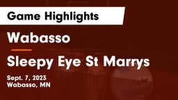 Wabasso  vs Sleepy Eye St Marrys Game Highlights - Sept. 7, 2023