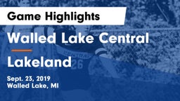 Walled Lake Central  vs Lakeland Game Highlights - Sept. 23, 2019