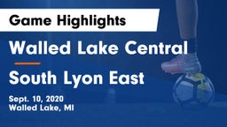 Walled Lake Central  vs South Lyon East  Game Highlights - Sept. 10, 2020