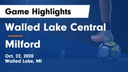 Walled Lake Central  vs Milford  Game Highlights - Oct. 22, 2020