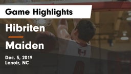 Hibriten  vs Maiden  Game Highlights - Dec. 5, 2019
