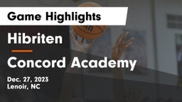 Hibriten  vs Concord Academy Game Highlights - Dec. 27, 2023