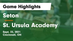 Seton  vs St. Ursula Academy Game Highlights - Sept. 23, 2021