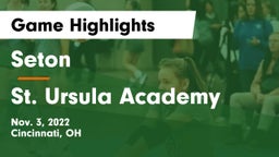 Seton  vs St. Ursula Academy  Game Highlights - Nov. 3, 2022