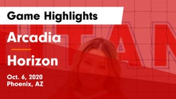 Arcadia  vs Horizon  Game Highlights - Oct. 6, 2020