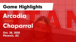 Arcadia  vs Chaparral  Game Highlights - Oct. 28, 2020