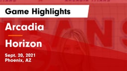 Arcadia  vs Horizon  Game Highlights - Sept. 20, 2021