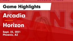Arcadia  vs Horizon  Game Highlights - Sept. 23, 2021