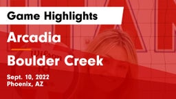 Arcadia  vs Boulder Creek Game Highlights - Sept. 10, 2022
