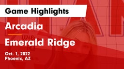 Arcadia  vs Emerald Ridge Game Highlights - Oct. 1, 2022