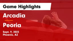 Arcadia  vs Peoria  Game Highlights - Sept. 9, 2023