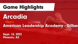 Arcadia  vs American Leadership Academy - Gilbert  Game Highlights - Sept. 14, 2023