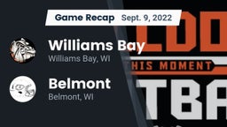 Recap: Williams Bay  vs. Belmont  2022