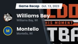 Recap: Williams Bay  vs. Montello  2023