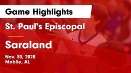 St. Paul's Episcopal  vs Saraland  Game Highlights - Nov. 30, 2020