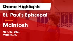 St. Paul's Episcopal  vs McIntosh Game Highlights - Nov. 20, 2023