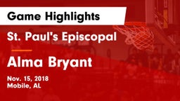 St. Paul's Episcopal  vs Alma Bryant  Game Highlights - Nov. 15, 2018