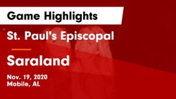 St. Paul's Episcopal  vs Saraland  Game Highlights - Nov. 19, 2020