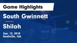 South Gwinnett  vs Shiloh  Game Highlights - Jan. 12, 2018