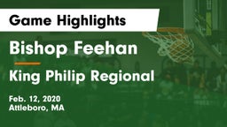 Bishop Feehan  vs King Philip Regional  Game Highlights - Feb. 12, 2020