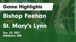 Bishop Feehan  vs St. Mary's Lynn Game Highlights - Jan. 25, 2021