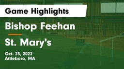 Bishop Feehan  vs St. Mary's Game Highlights - Oct. 25, 2022
