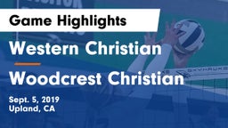 Western Christian  vs Woodcrest Christian Game Highlights - Sept. 5, 2019