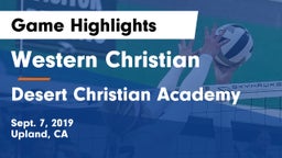 Western Christian  vs Desert Christian Academy Game Highlights - Sept. 7, 2019