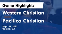 Western Christian  vs Pacifica Christian  Game Highlights - Sept. 27, 2022