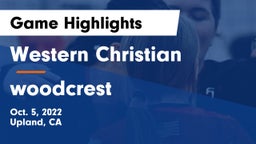 Western Christian  vs woodcrest Game Highlights - Oct. 5, 2022