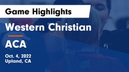 Western Christian  vs ACA Game Highlights - Oct. 4, 2022