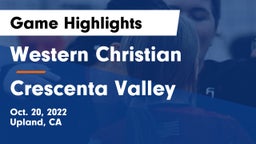 Western Christian  vs Crescenta Valley   Game Highlights - Oct. 20, 2022